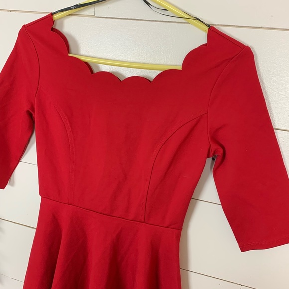 NWOT Lulus Tip the Scallops Red Dress Small - Picture 4 of 8
